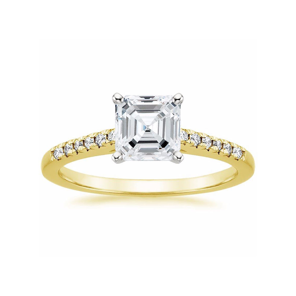 Thumbnail: Asscher Diamond Lessie Engagement Ring