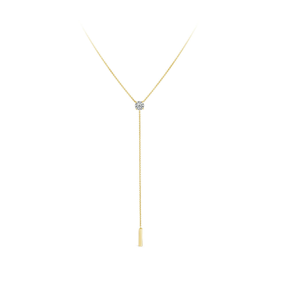 Thumbnail: Diamond Solitaire Pendant Kayla Necklace