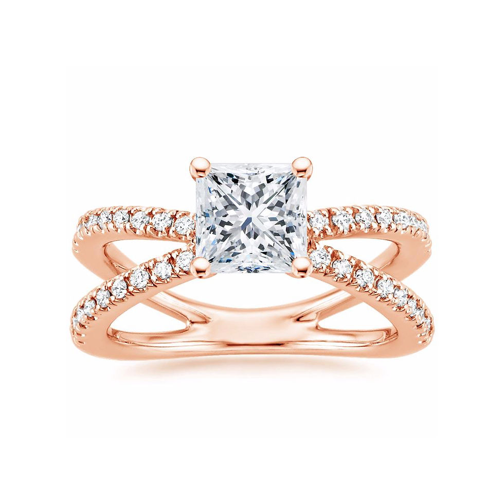Thumbnail: "LAURA" PRINCESS DIAMOND DESIGNER ENGAGEMENT RING
