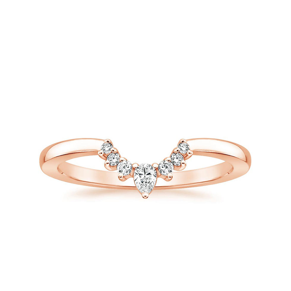 Thumbnail: "ALLISON" CRESCENT DIAMOND WEDDING RING
