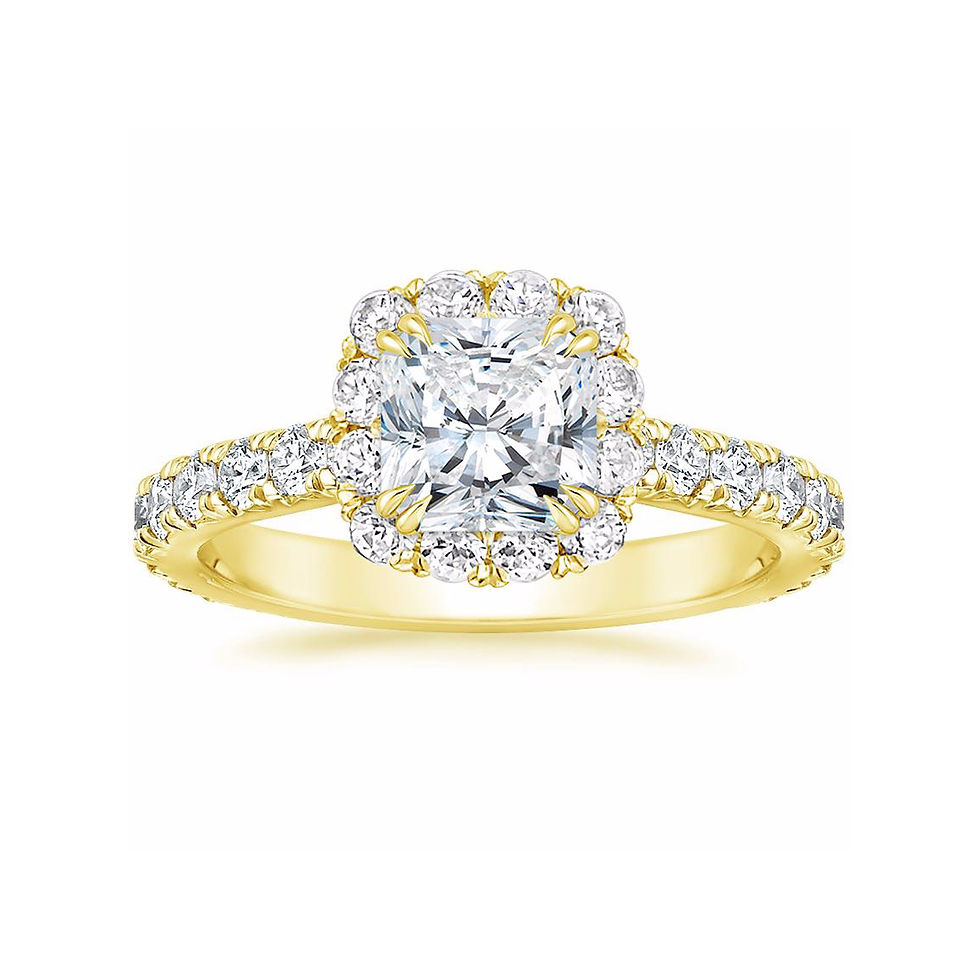 Thumbnail: "LOUISA" RADIANT DIAMOND HALO ENGAGEMENT RING