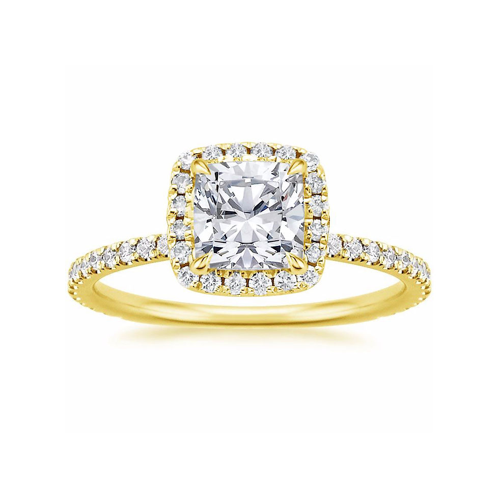 Thumbnail: CUSHION DIAMOND HALO PAVÉ ENGAGEMENT RING