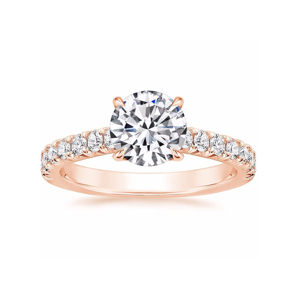 Thumbnail: Round Solitaire Diamond Louisa Engagement Ring