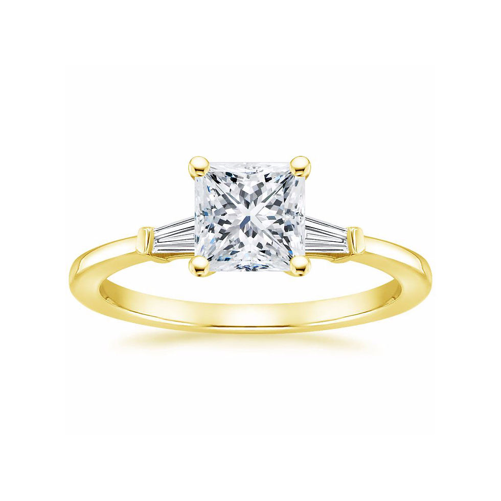 Thumbnail: "LIV" PRINCESS DIAMOND THREE STONE ENGAGEMENT RING