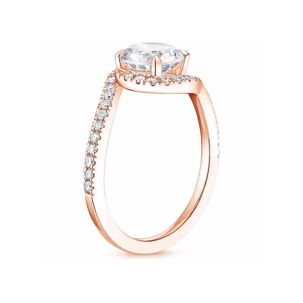Thumbnail: "LEONA" ROUND DIAMOND DESIGNER ENGAGEMENT RING