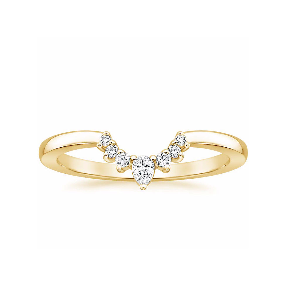 Thumbnail: "ALLISON" CRESCENT DIAMOND WEDDING RING