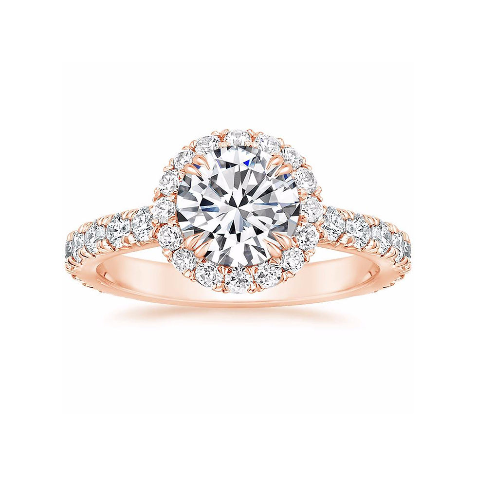 Thumbnail: "LOUISA" ROUND DIAMOND HALO ENGAGEMENT RING