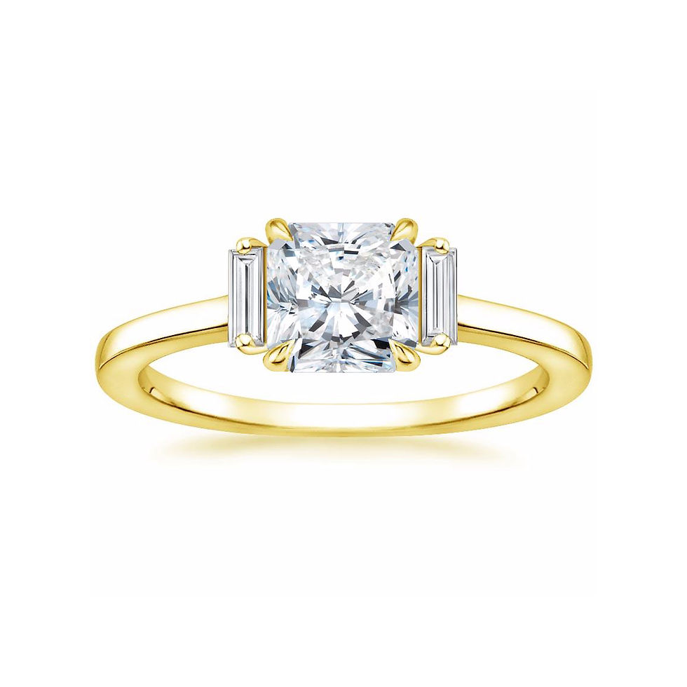Thumbnail: "LILAH" RADIANT DIAMOND THREE STONE ENGAGEMENT RING