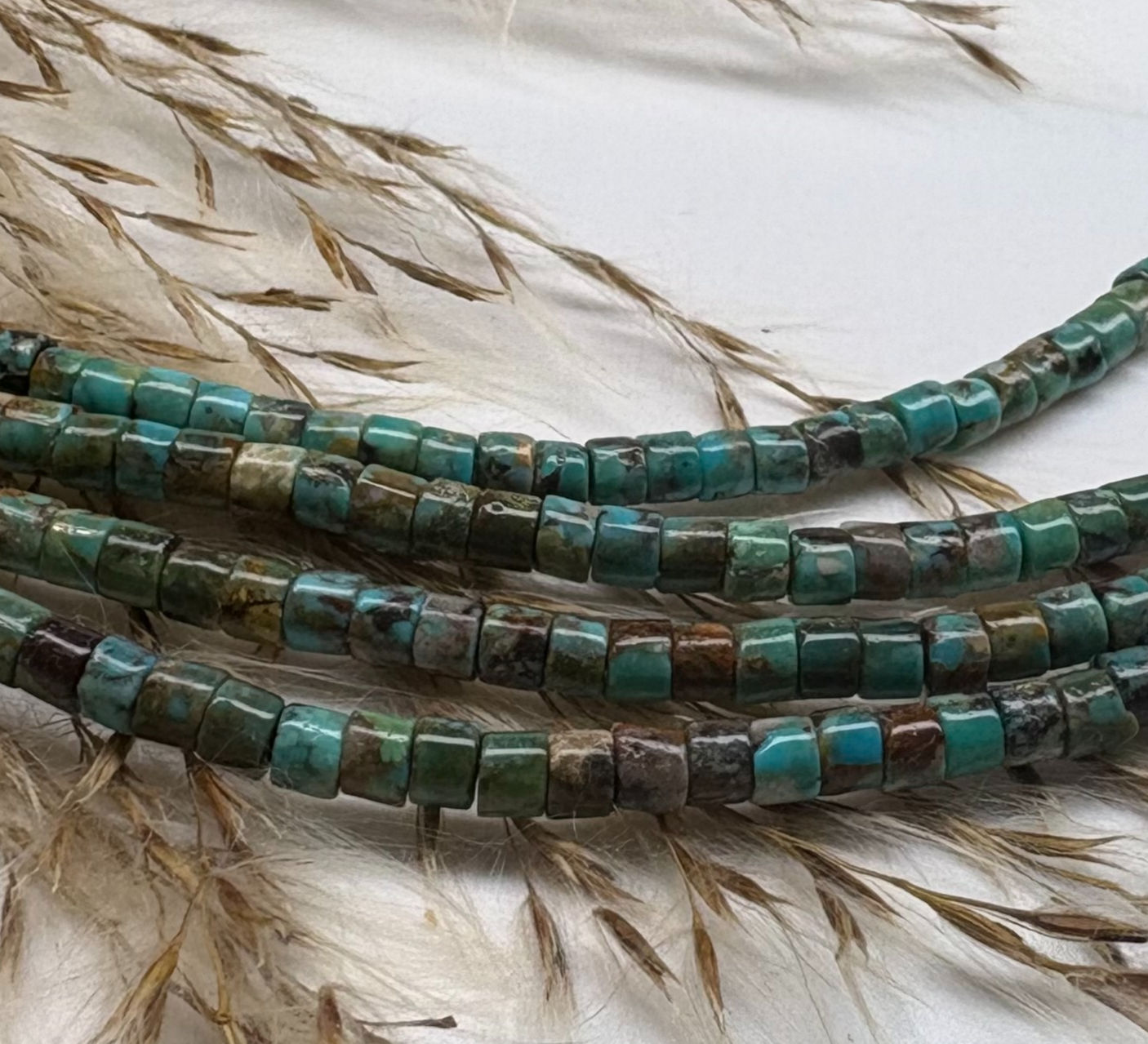 Turquoise Barrel Strands: 1 Strand