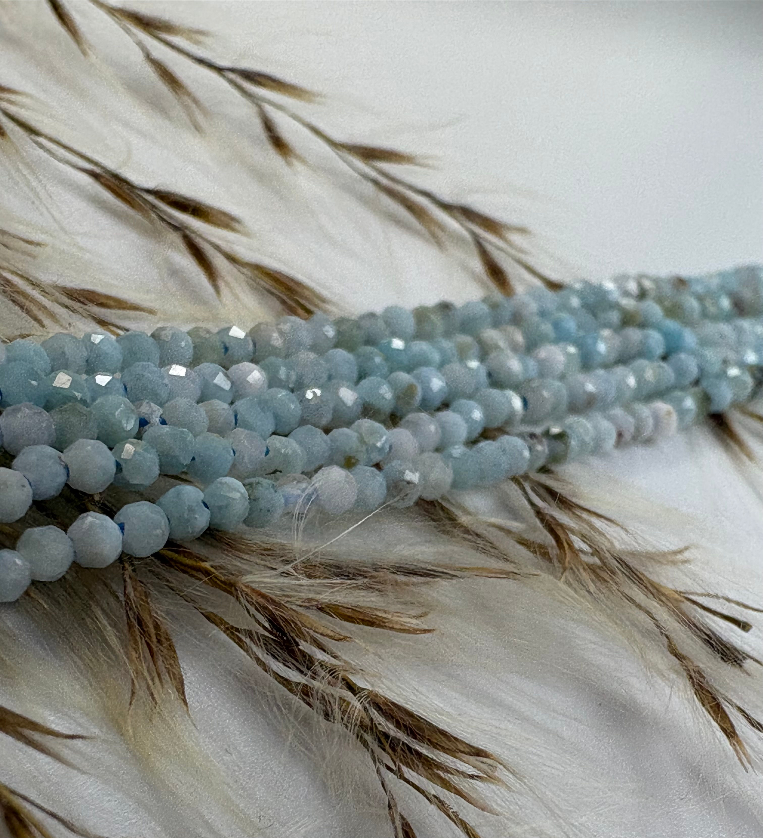 Larimar Strand 1.8mm faceted: 1 Strand