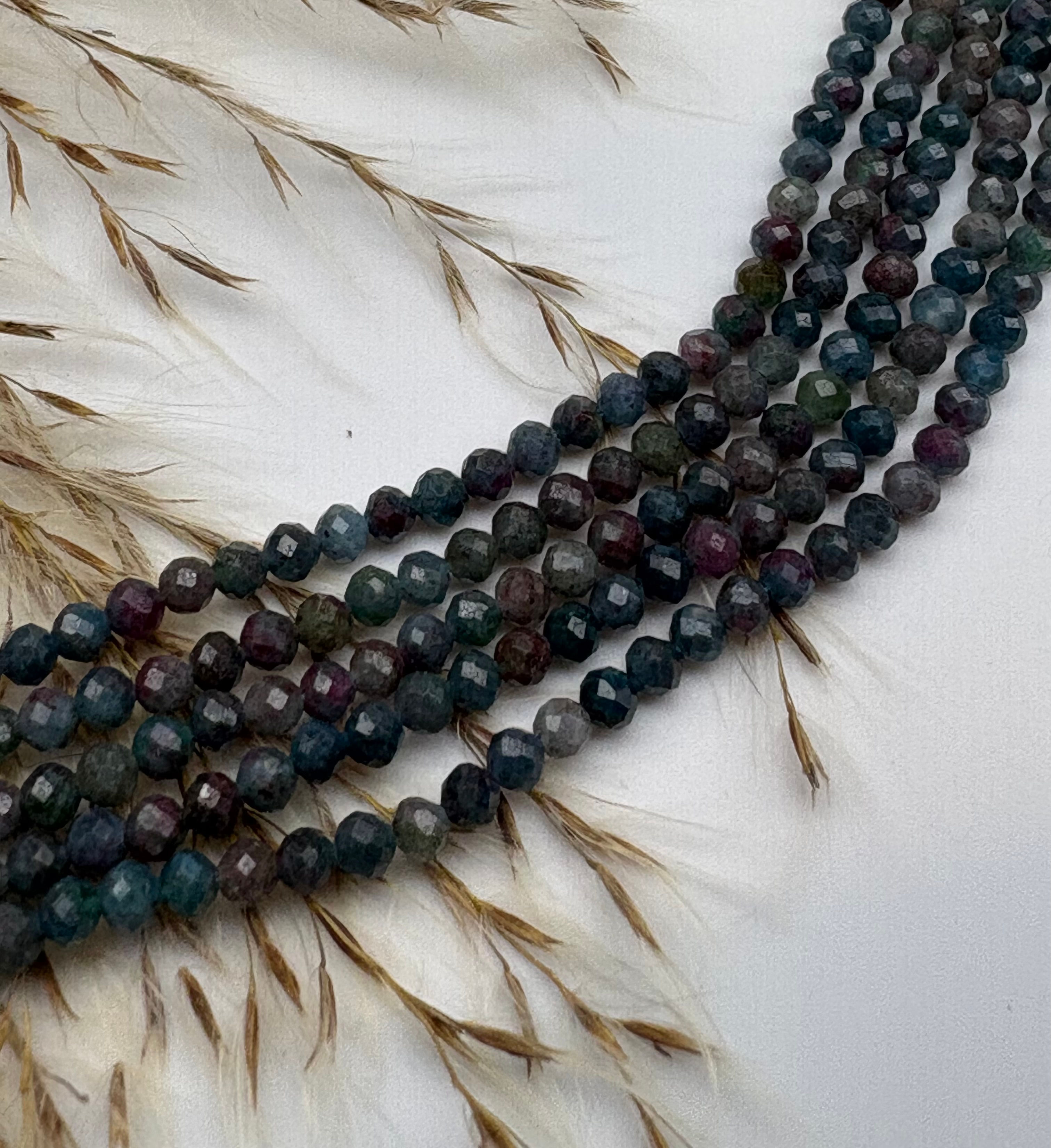 Lazulite Strand 3mm faceted: 1 Strand