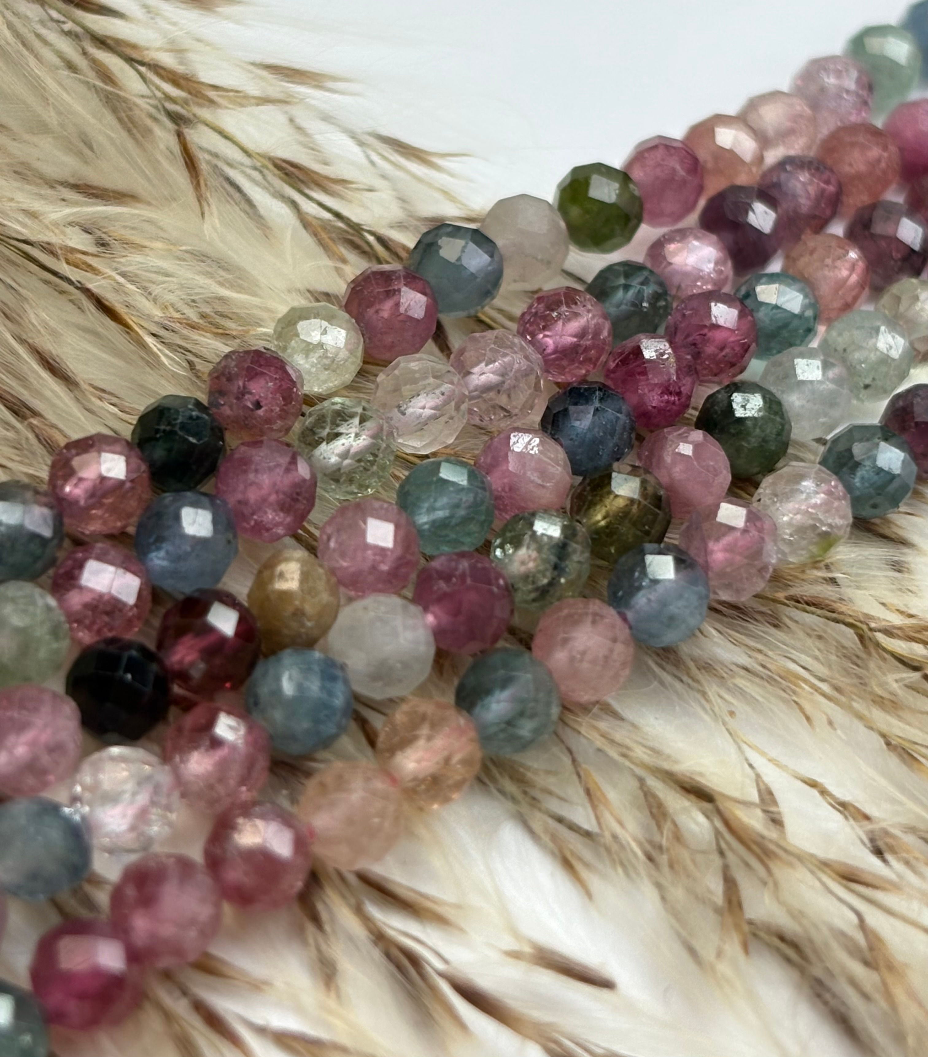 Tourmaline Multi-colour / Candy Faceted: 1 Strand