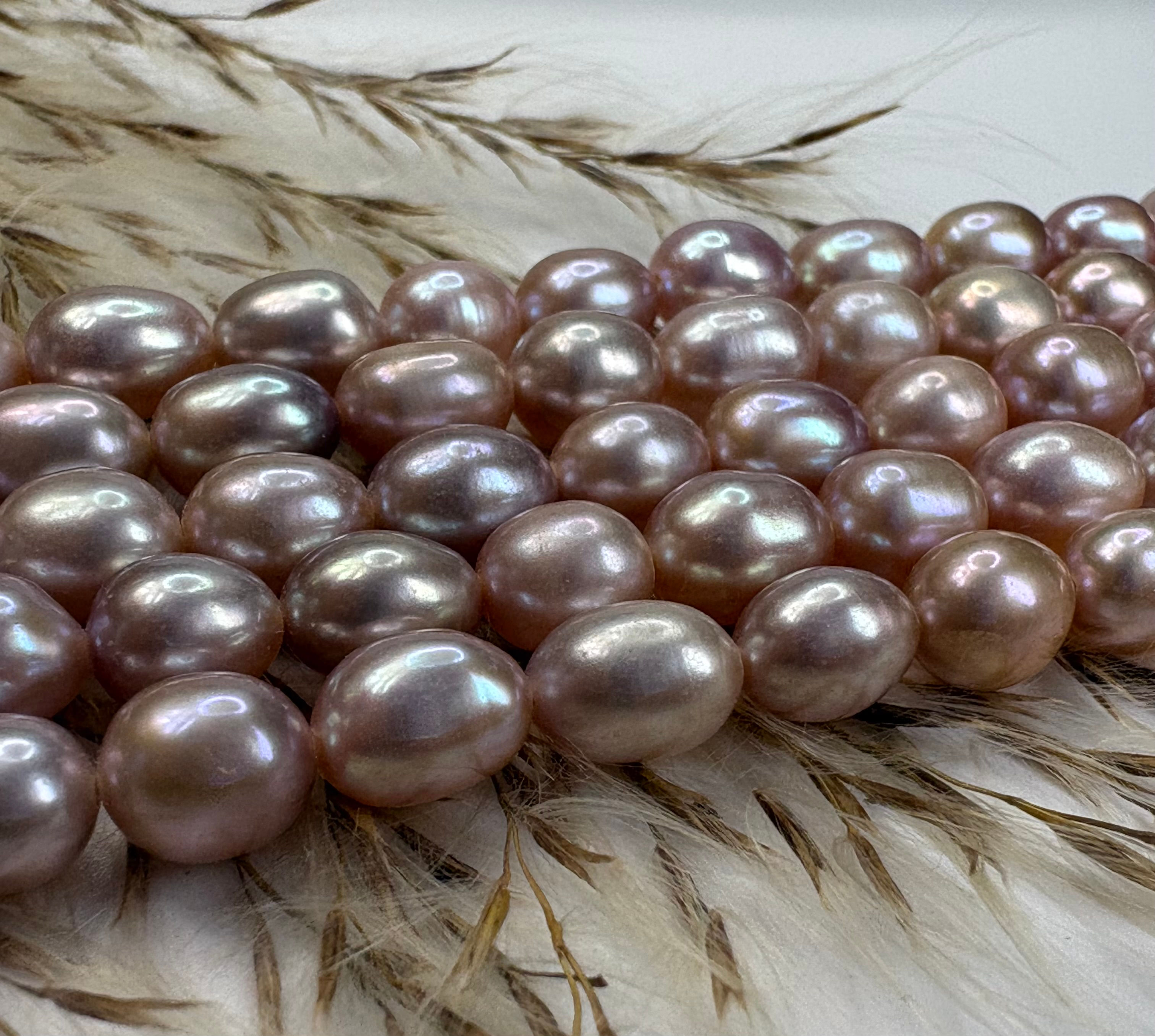 Freshwater Rice Pearl Strand - Pink - 6mm - 1 strand