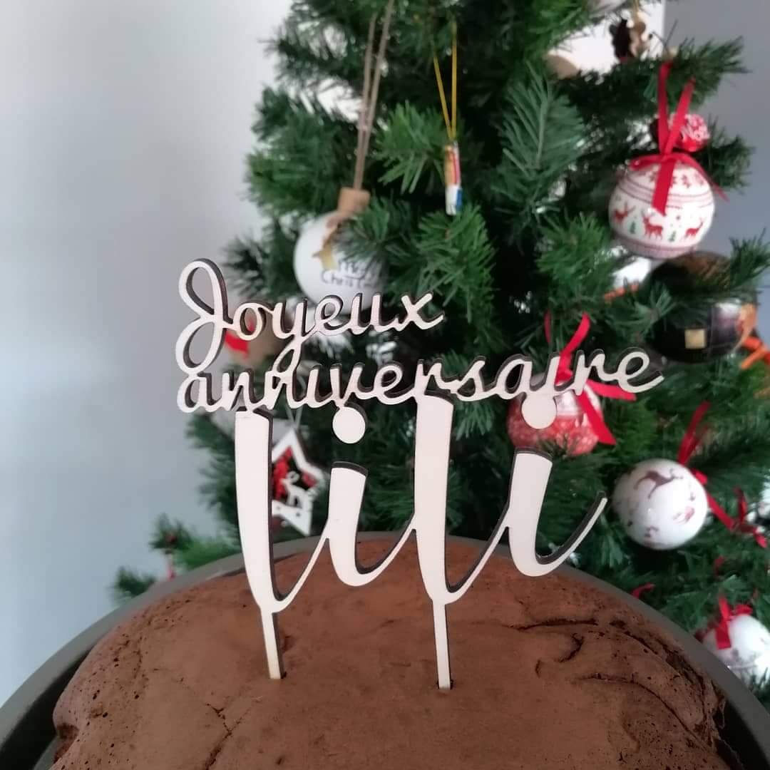 Cake topper joyeux anniversaire