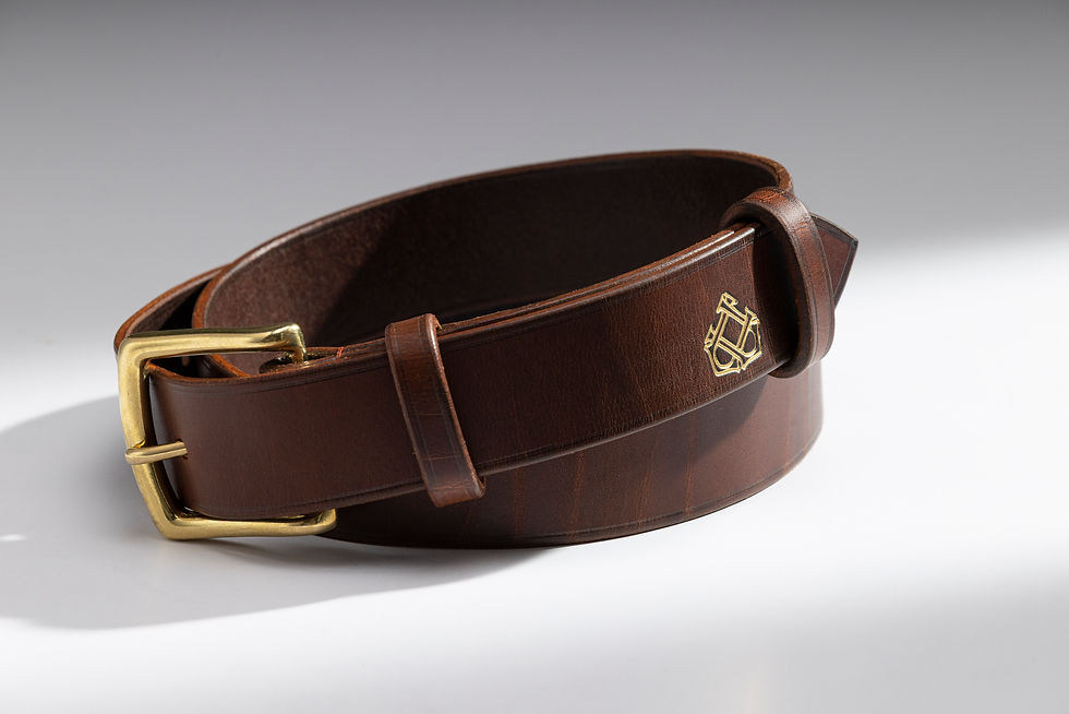 Thumbnail: Men’s Vegetable  Tanned  Leather Belt –Acajou