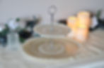 2 tier mandala cupcake stand gold white