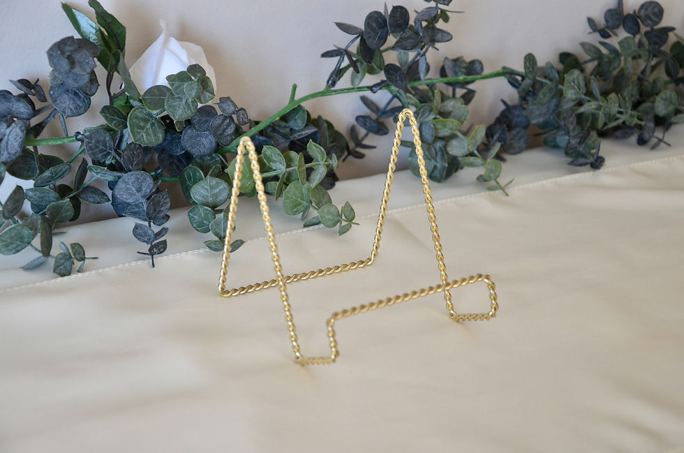 picture frame easel gold