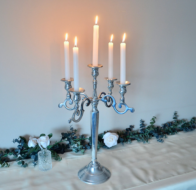 silver candelabra