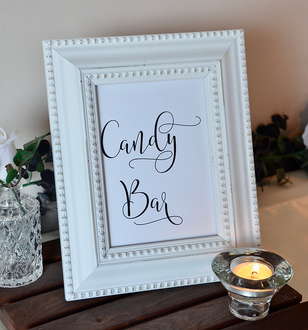 4x6 white candy bar frame