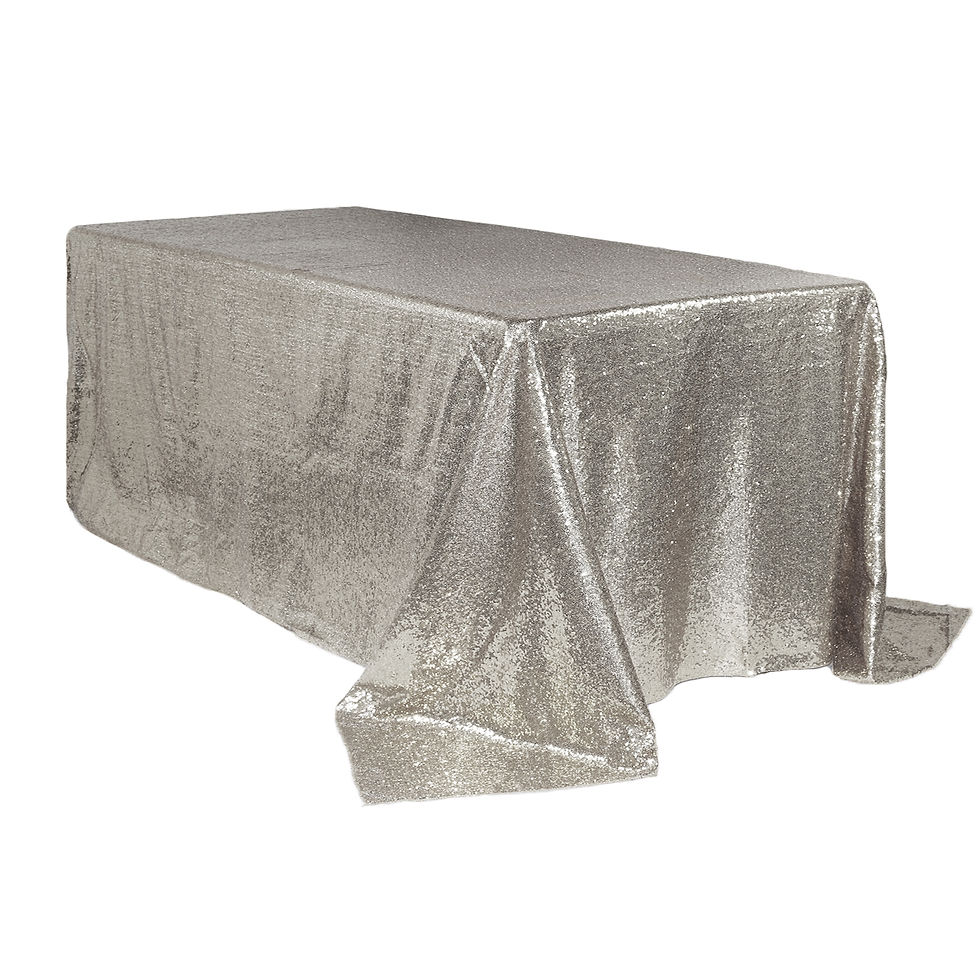 silver sequin tablecloth