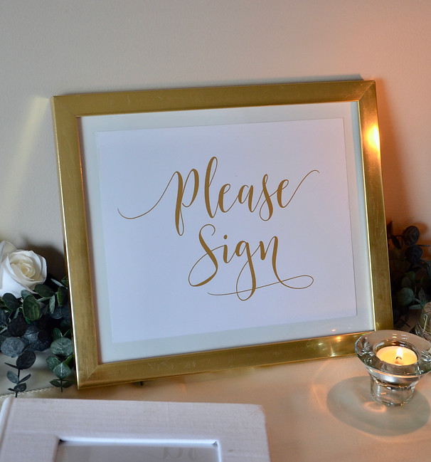 8x10 brushed gold frame