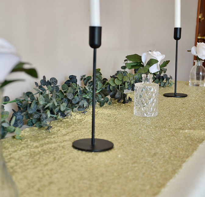 sequin table runner gold