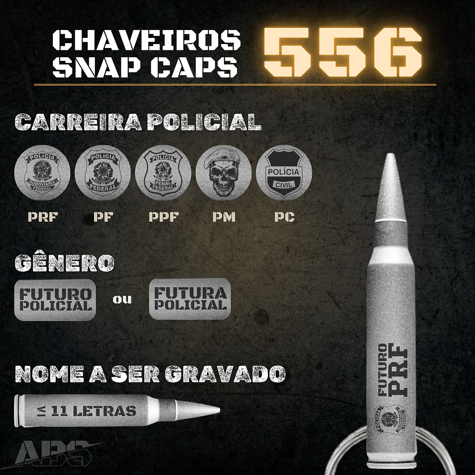 Miniatura: Chaveiro Snap Caps Carreiras Policiais