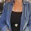 Thumbnail: Groen wit Hart met patroon ketting