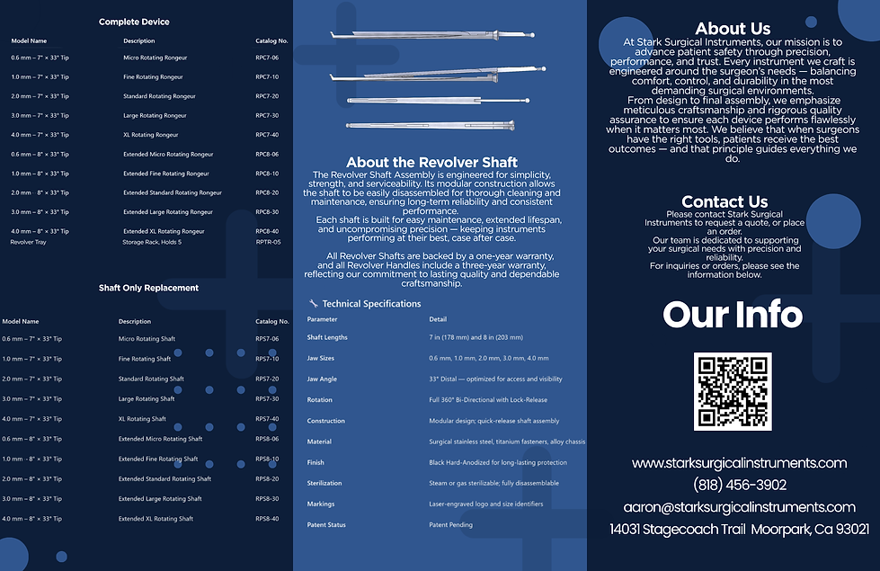 Revolver Pro is a rotating spinal rongeur designed to change bite orientation smoothly without changing your grip. A fingerti