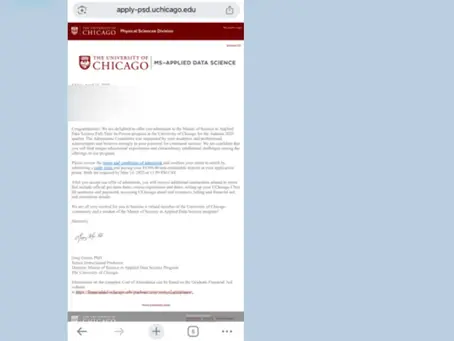 🎉 Admission Update | University of Chicago 🎓