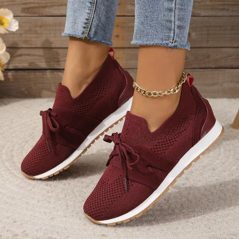 Thumbnail: Women's Lightweight Slip-On Sneakers - Breathable Knit
