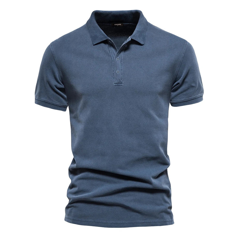 Thumbnail: Men's Slim Fit Short Sleeve Polo Shirt - Textured Weave