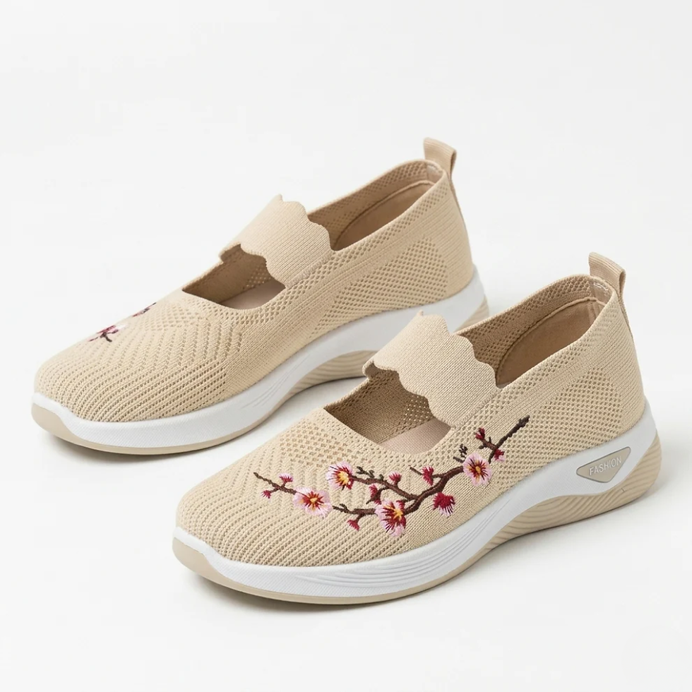 Thumbnail: Women's Non-Slip Sneakers - Breathable Knit