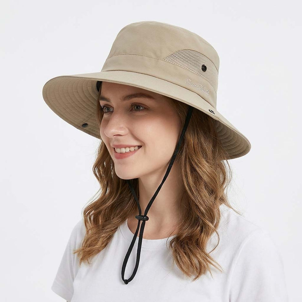 Women's Outdoor Wide Brim Sun Hat - Breathable Mesh