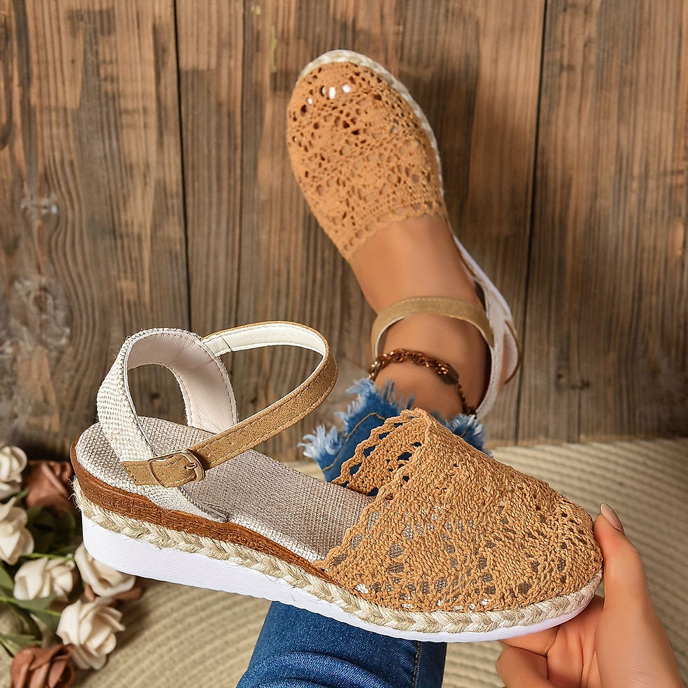 Women's Orthopedic Sandals Crochet Wedge Espadrille Platform