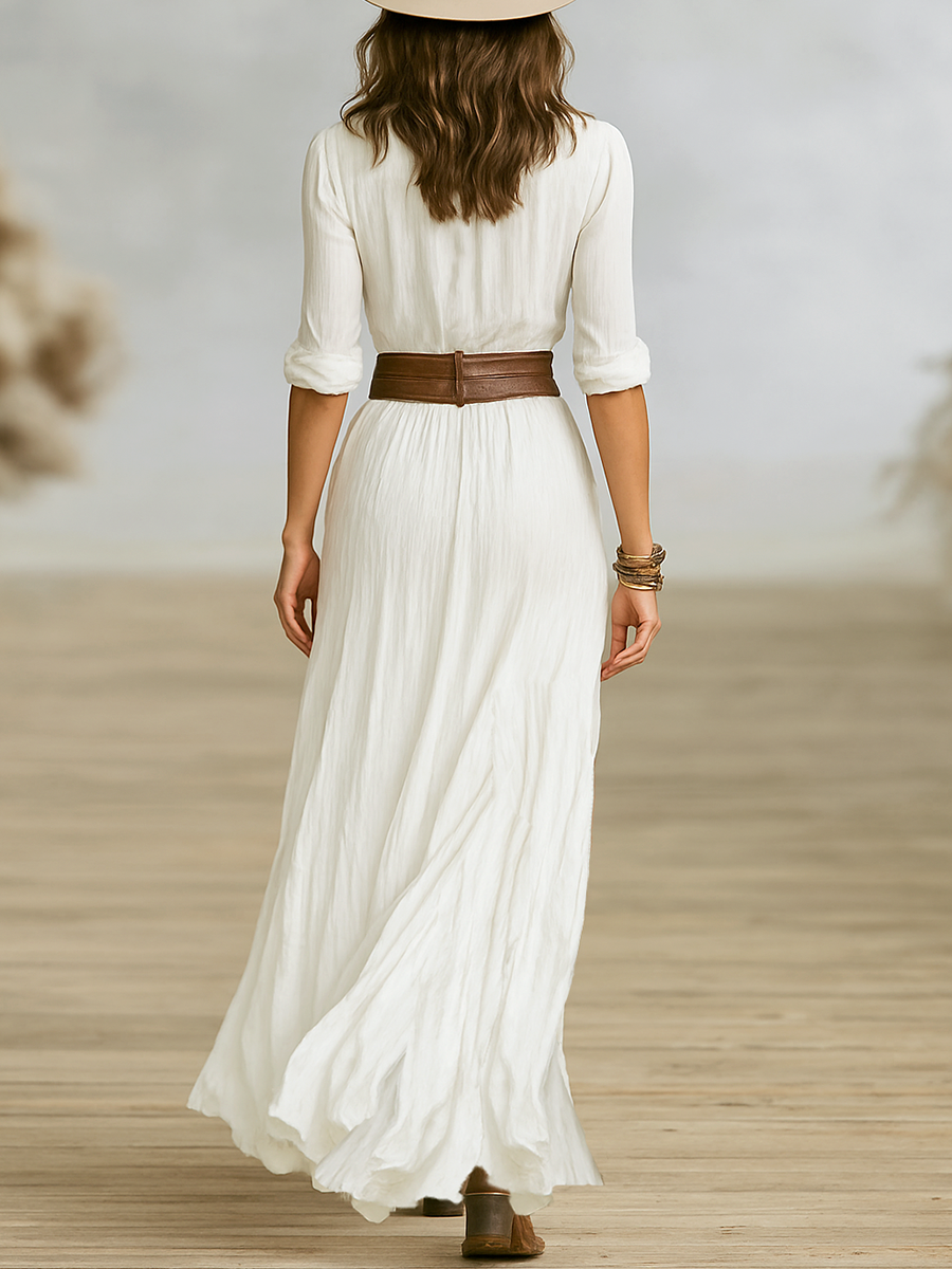 Women's Maxi Dress Boho Summer Crinkled Long