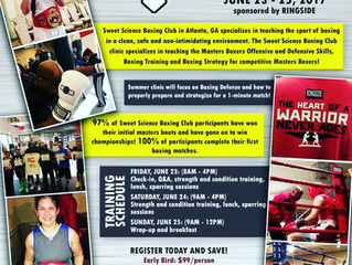 Masters Boxing Clinic At Sweet Science Boxing Clinic June 23-25 2017