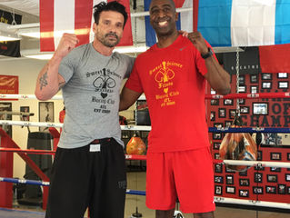Actor Frank Grillo from Captain America and The Purge Movie Franchise Training At Sweet Science Boxi