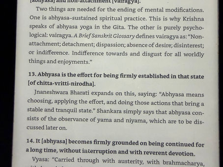 Abhyasa and vairagya