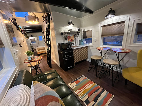 caboose living and dining area