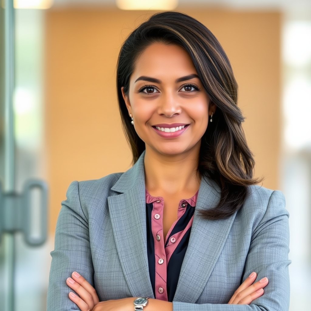 Headshot image of a Latina women in her 30's dress in professional attire.jpg
