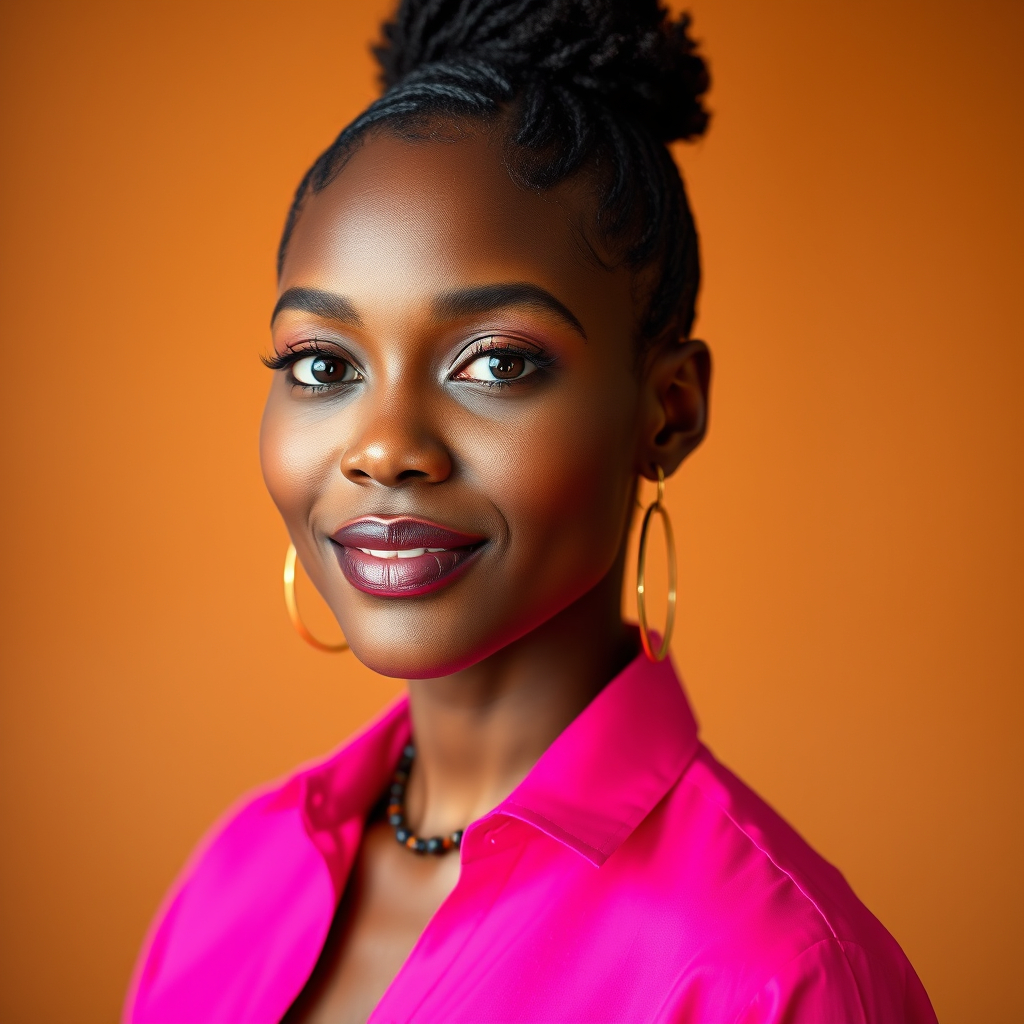 headshot image of a fair-skinned black woman in a hot pink blouse.jpg