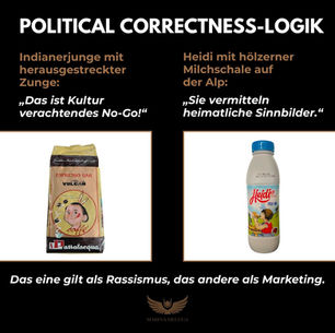 Political Correctness zwischen Heidi-Milch und Indianer-Kaffee.