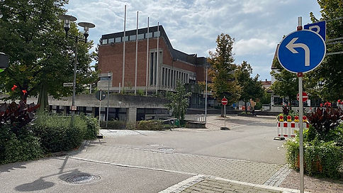 Rathaus Möglingen, Fassadenansicht am Marktplatz