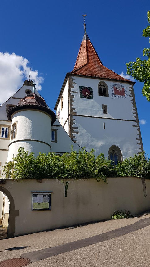 Kirche St. Amandus in Beihingen, Fassaden- und Turmansicht