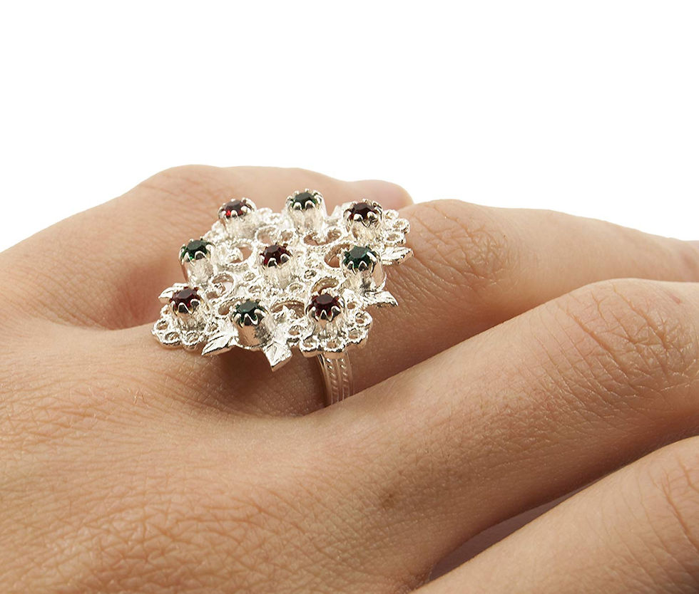 Anello Orgosolo Argento Con Pietre