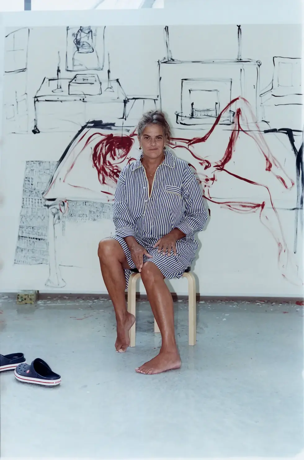 Tracey Emin - Artista britânica, nascida em 1963, conhecida por transformar experiências íntimas, memórias, relacionamentos e vulnerabilidades em arte.