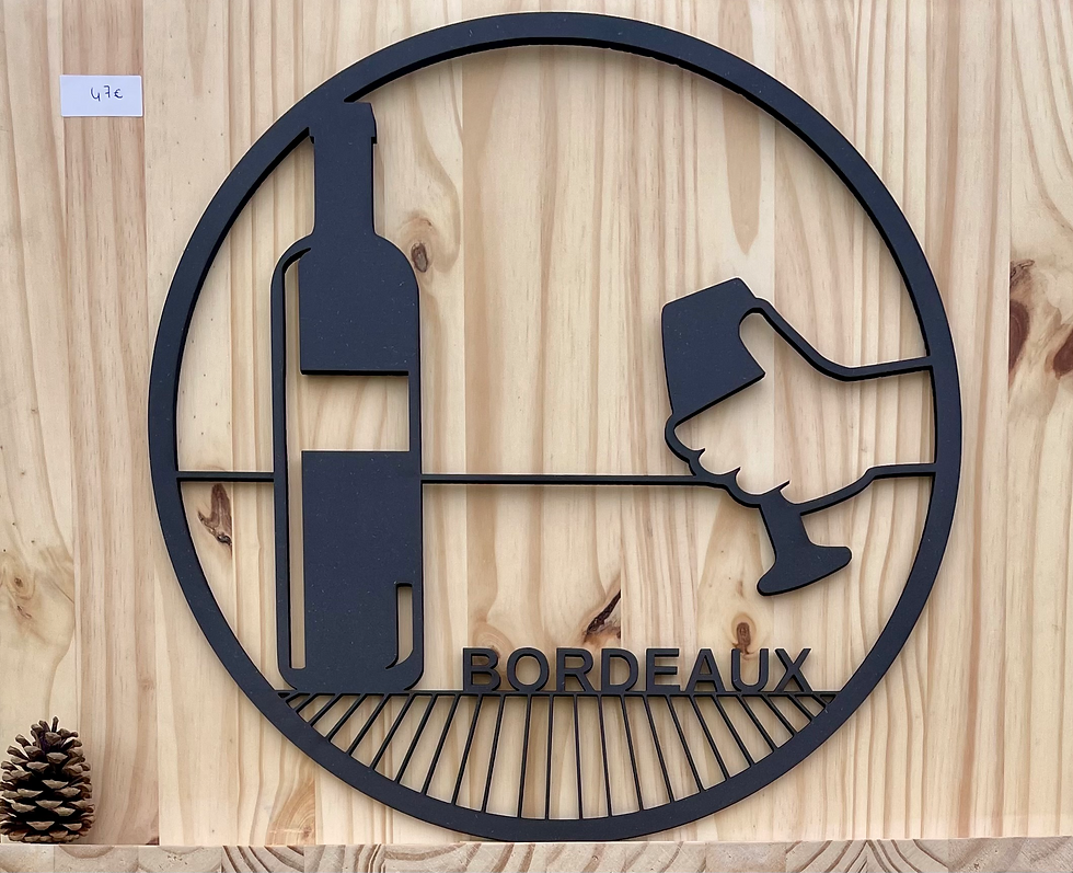 Miniature : Tableau en bois noir - Le Vin de Bordeaux