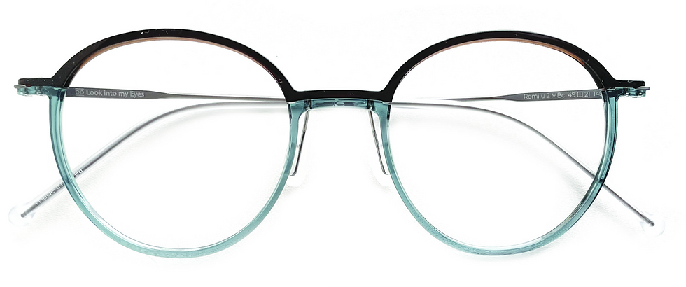 Thumbnail: ROMILU 2 MBc lightweight round eyeglasses LOOK INTO MY EYES