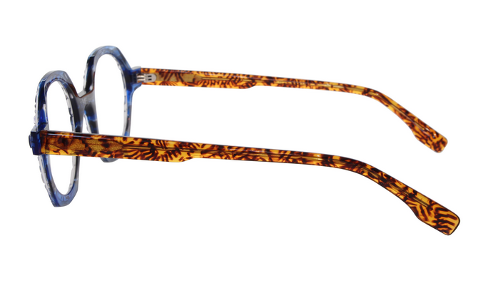 Thumbnail: Lazuli 04 Bm - Karavan Eyeglasses blue & brown